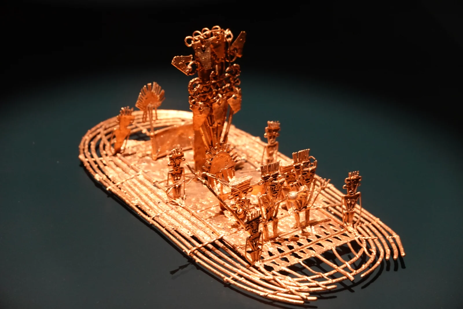 Pieza de orfebrería expuesta en el Museo del Oro de Bogotá.